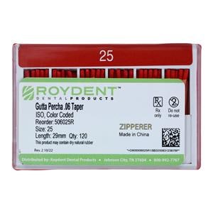 Machine Rolled Gutta Percha Points Size 25 120/Bx