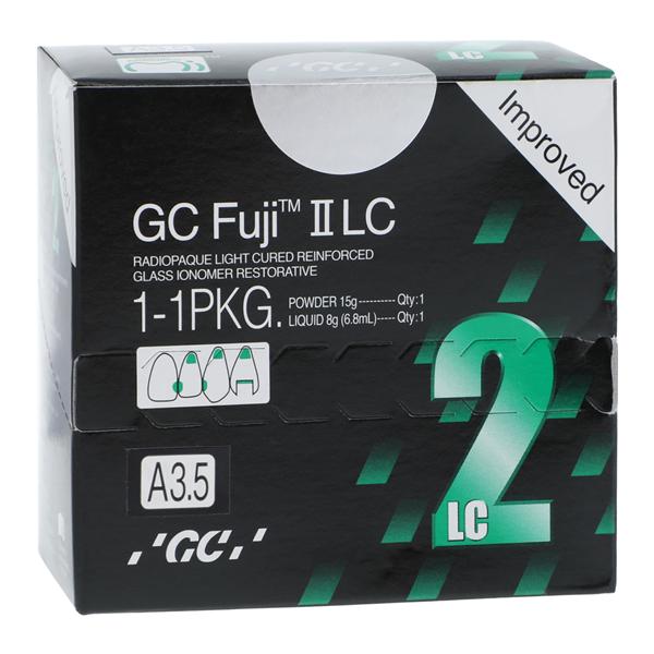 GC Fuji II LC Glass Ionomer Powder / Liquid A3.5 1:1 Package Ea