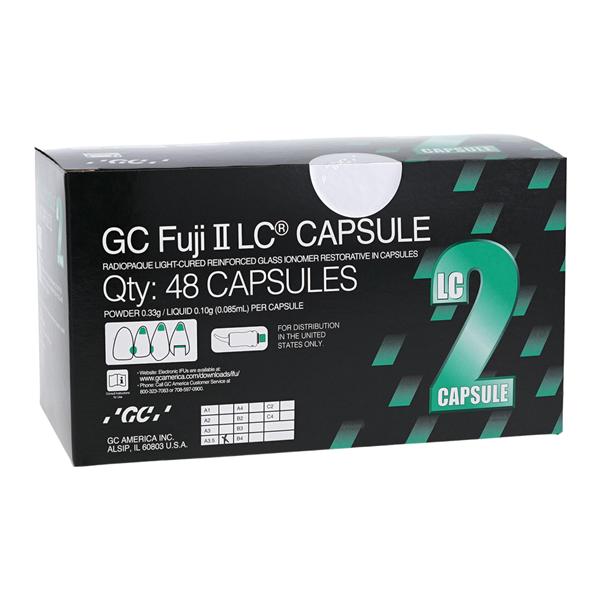 GC Fuji II LC Glass Ionomer Capsule A3.5 Refill 48/Bx