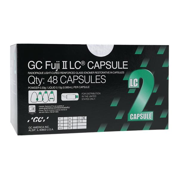 GC Fuji II LC Glass Ionomer Capsule C2 Refill 48/Bx