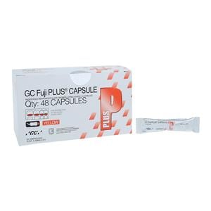 GC Fuji PLUS Resin Glass Ionomer Capsules Cement White Refill Package 48/Bx