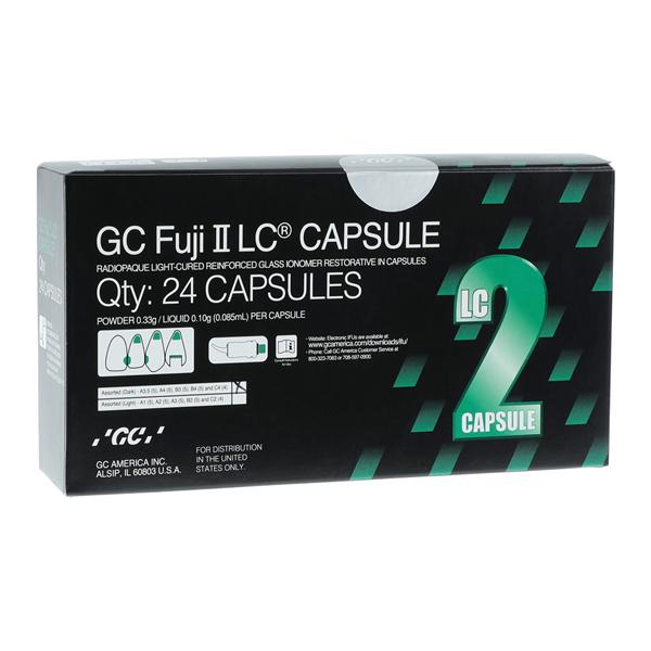 GC Fuji II LC Glass Ionomer Capsule Dark Assorted Refill Package 24/Bx
