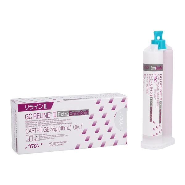 GC Reline II Soft Liner Extra Extra Soft Cartridge Refill 55 Gm 48mL thumbnail 2