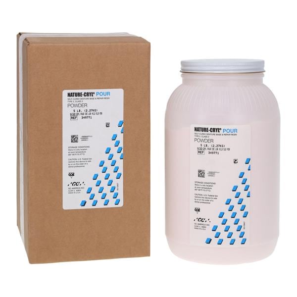Nature-Cryl Denture Resin Acrylic Pour Base & Repair Self Cure COE-LOR Mild 5Lb