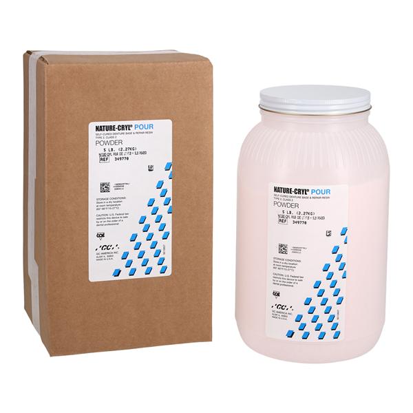 Nature-Cryl Denture Resin Acrylic Pour Base & Repair Self Cure Coe Lt Fib + 5Lb - Nature-Cryl Denture Resin Acrylic Pour Base & Repair Self Cure Coe Lt Fib + 5Lb - Image 1