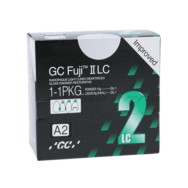GC Fuji II LC Glass Ionomer Powder / Liquid A2 1:1 Package Ea