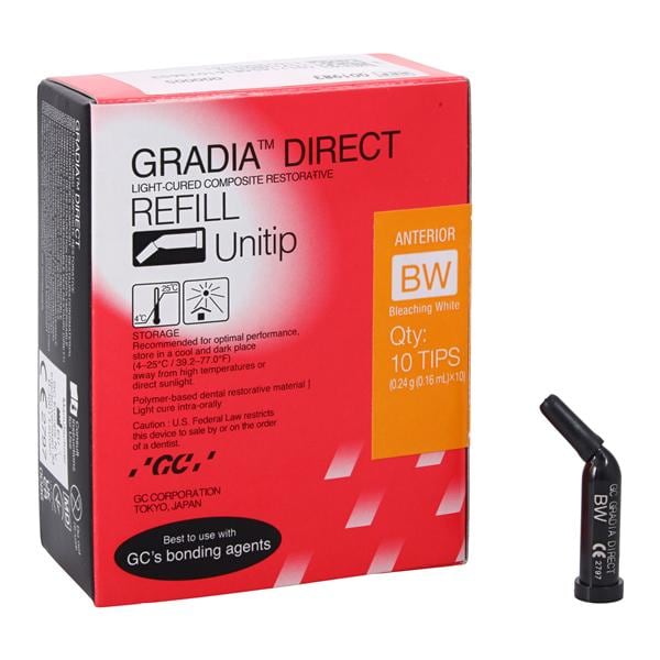 Gradia Direct Universal Composite BW (Bleach White) Unitip Refill 10/Bx thumbnail 3