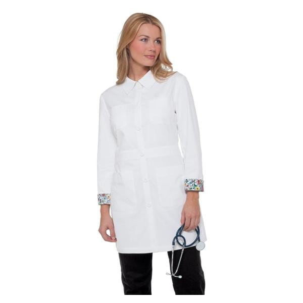 Lab Coat 4 Pockets Long Sleeves 34 in X-Large White Womens Ea