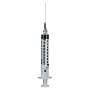 Hypodermic Syringe/Needle 22gx1-1/2" 10-12cc Black Cnvntnl No Dead Spc 100/Bx