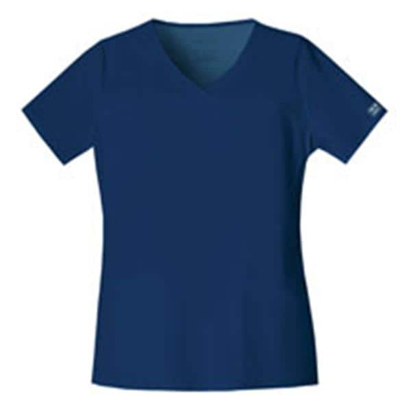 Cherokee Scrub Shirt V-Neck 3 Pockets Short Sleeves Large Navy Womens Ea