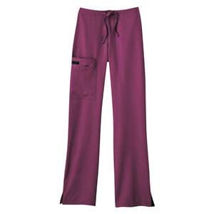 Scrub Pant Poly/Ryn/Spndx 3 Pockets 2X Large Plum Womens Ea
