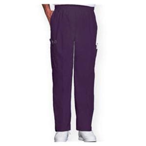 Scrub Pant 65% Polyester / 35% Cotton 4 Pockets Medium Eggplant Unisex Ea