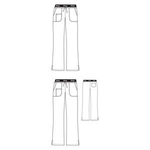 Greys Anatomy Scrub Pant 3 Pockets X-Small Black Womens Ea