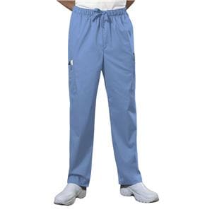 Scrub Pant Poly/Ctn/Spndx 7 Pockets Large Ceil Blue Mens Ea