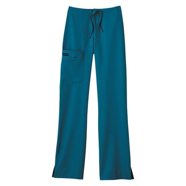 Jockey Scrub Pant Poly/Ryn/Spndx 4 Pockets Medium Caribbean Blue Womens Ea