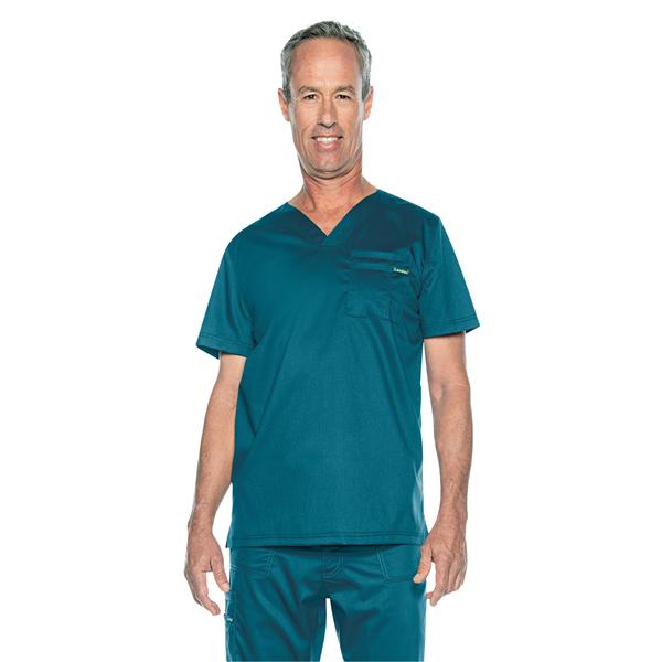 Proflex Scrub Top V-Neck 2 Pockets Small Caribbean Unisex Ea
