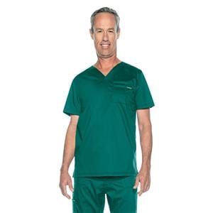 Proflex Scrub Top V-Neck 2 Pockets Small Hunter Unisex Ea