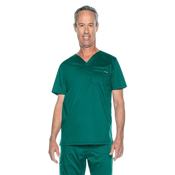 Proflex Scrub Top V-Neck 2 Pockets Small Hunter Unisex Ea