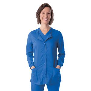 Proflex Warm-Up Jacket 3 Pockets Long Sleeves / Knit Cuff Medium Royal Womens Ea