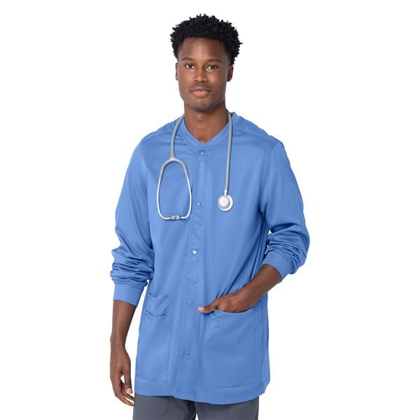 Proflex Warm-Up Jacket 3 Pockets Long Sleeves / Knit Cuff Medium Ceil Mens Ea - Proflex Warm-Up Jacket 3 Pockets Long Sleeves / Knit Cuff Medium Ceil Mens Ea - Image 1