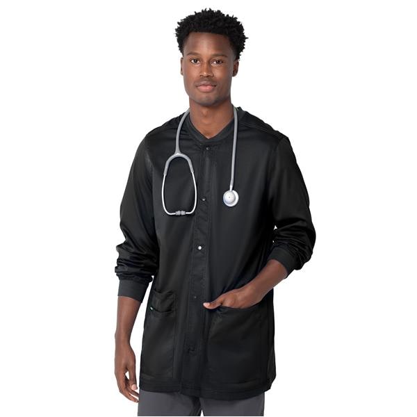 Proflex Warm-Up Jacket 3 Pockets Long Sleeves / Knit Cuff Medium Black Mens Ea
