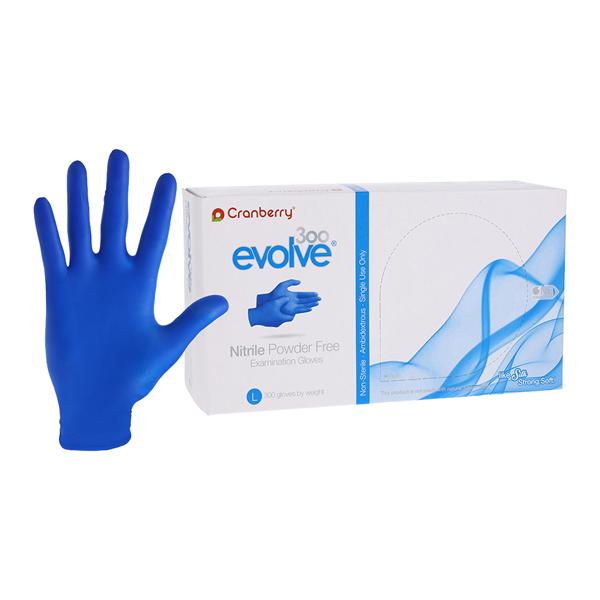 Evolve 300 Nitrile Exam Gloves Large Royal Blue Non-Sterile