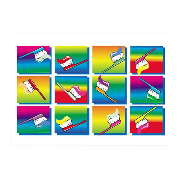 Laser 4-Up Recall Cards 12 Neon Brushes 8.5 in x 11 in 200/Pk thumbnail 2