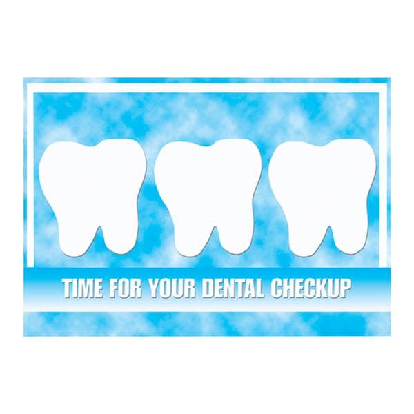 Imprinted Recall Cards Checkup 3 Teeth 4 in x 6 in 250/Pk product image