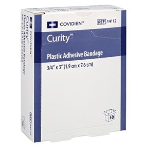 Curity Adhesive Bandage Plastic 3/4x3" Tan Sterile 50/Bx, 24 BX/CA