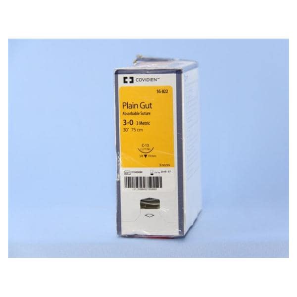 Surgigut Suture 3-0 30" Plain Gut Monofilament C-13 Undyed 36/Ca