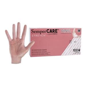 Sempercare Vinyl Exam Gloves Medium Cream Non-Sterile