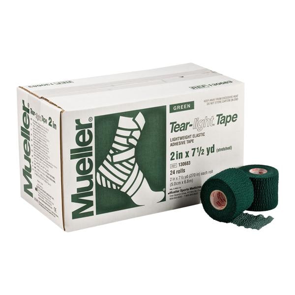 Tear-Light Athletic Tape Elastic 2"x7.5yd Green 24/Ca