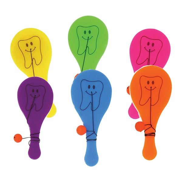 Toy Mini Paddleball Tooth Assorted Colors 48/Bg product image