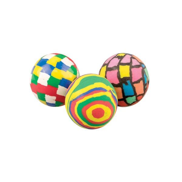 Toy Funky Pattern High-Bounce Balls Assorted Colors 32 mm 36/Pk
