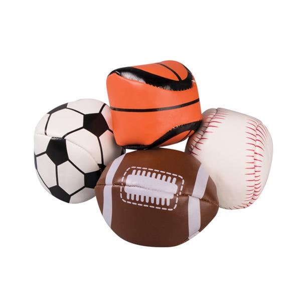 Toy Kick Bag Balls Sports Assorted Colors 3 in 24/pk