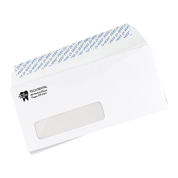 Business Envelopes #10 1 Window Peel N Seal White With Logo 500/Bx product image