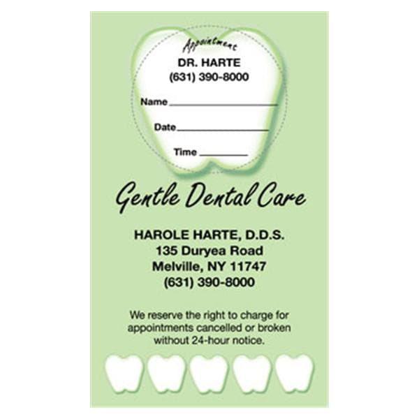Peel N Stick Appointment Card Gentle Green 500/Bx product image
