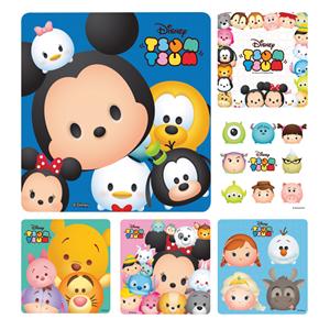 Stickers 2.5 in x 2.5 in Disney's Tsum Tsum Assorted 100/Rl
