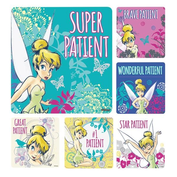 Stickers Medical 2.5 in x 2.5 in Tinkerbell Assorted 100/Rl