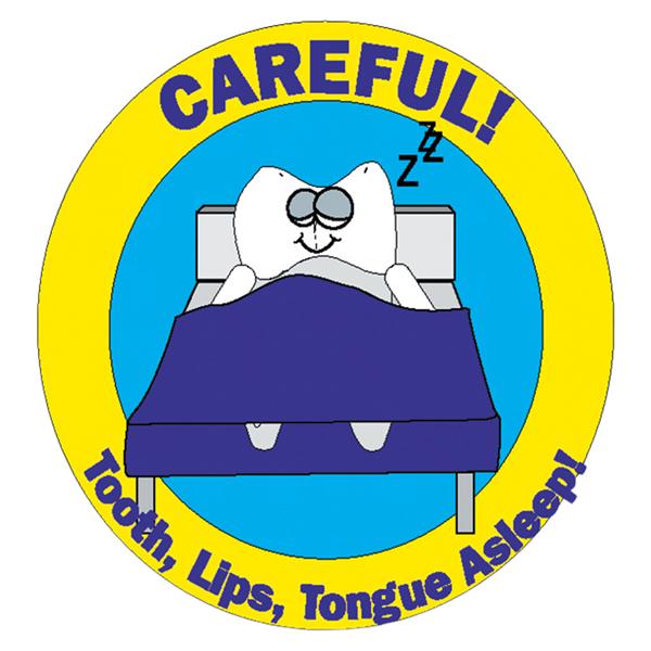 Stickers Careful Tooth in Bed 100/Rl - Stickers Careful Tooth in Bed 100/Rl - Image 1