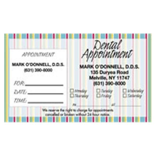 Peel N Stick Appointment Card Small Stripes 500/Bx product image