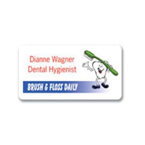 Name Badge Full Color PVC 1.5 in x 3 in Ea