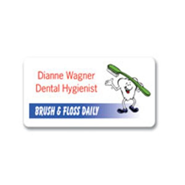 Name Badge Full Color PVC 1.5 in x 3 in Ea