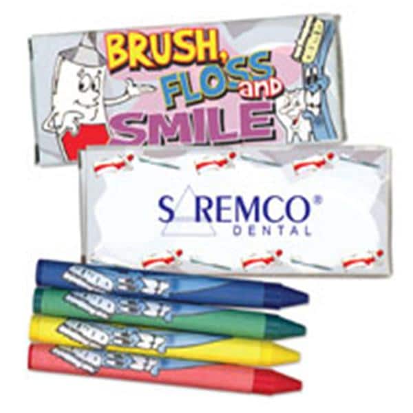 Imprinted Crayon Box Dental Themed 4 Crayons/Box 300Bx/Pk product image