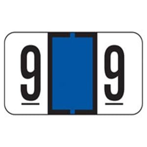 Jeter "9" End Tab Labels 1.5"x1" 500/Rl 500/Rl