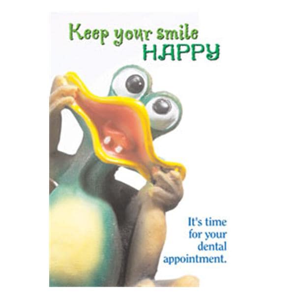 Imprinted Recall Cards Keep Smile Happy 4 in x 6 in 250/Pk