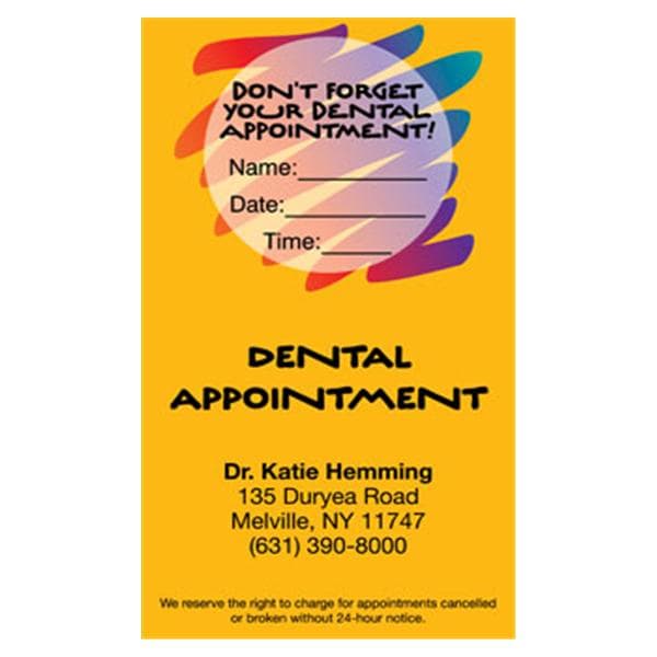 Peel N Stick Appointment Card Gold 500/Bx