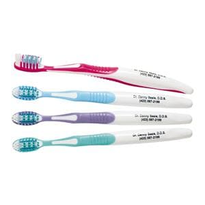 Acclean Imprinted Massage Toothbrush Adult 38 Tuft Assorted 144/Pk