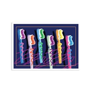Laser 4-Up Recall Cards 6 Neon Brushes 8.5 in x 11 in 200/Pk