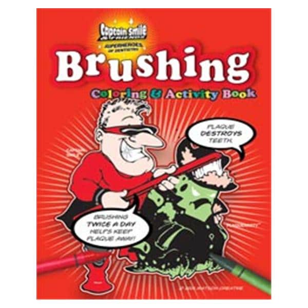 Captain Smile & Friends Coloring Book Brushing 12 Pages English 50/Pk